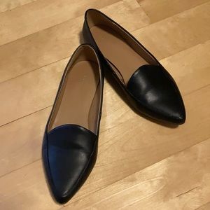 Banana Republic Black Leather Loafer Flats